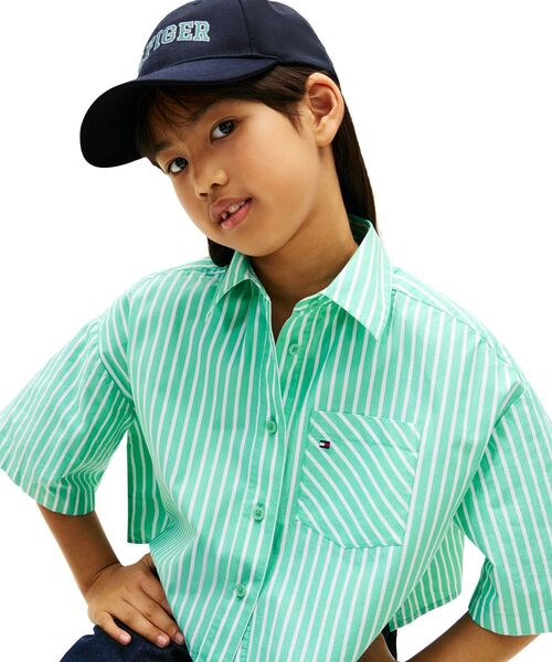 TOMMY HILFIGER（トミーヒルフィガー）の「KIDS ヒルフィガーバーシティキャップ（ハット・キッズ・ネイビー・S-M/L-XL）」の4枚目の写真