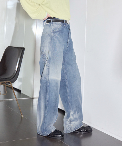 Lee(リー)の「LEE 別注 VINTAGE PAINTER PANTS LM7321:デニムパンツ(デニムパンツ・レディース・ネイビー・XX-SMALL/X-SMALL)」の2枚目の写真