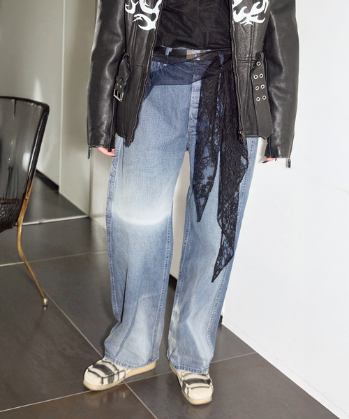 Lee(リー)の「LEE 別注 VINTAGE PAINTER PANTS LM7321:デニムパンツ(デニムパンツ・レディース・ネイビー・XX-SMALL/X-SMALL)」の6枚目の写真