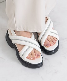 【Bridget Birkin】ビジュークロスベルトスポーツサンダル(562121)