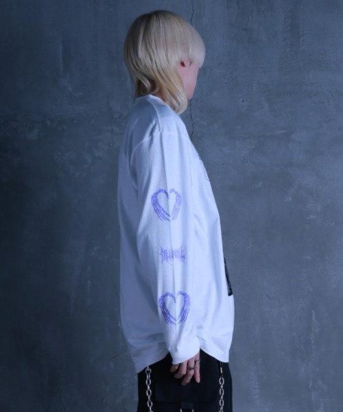 Amilige(アミリージュ)の「Coffin Bat BearロングTシャツ(Tシャツ/カットソー・レディース・ホワイト/ブラック・FREE)」の14枚目の写真