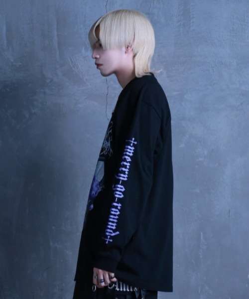 Amilige(アミリージュ)の「Coffin Bat BearロングTシャツ(Tシャツ/カットソー・レディース・ホワイト/ブラック・FREE)」の10枚目の写真