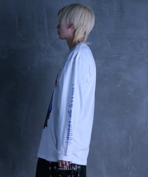 Amilige(アミリージュ)の「Coffin Bat BearロングTシャツ(Tシャツ/カットソー・レディース・ホワイト/ブラック・FREE)」の13枚目の写真