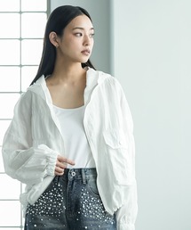 ワッシャー加工シャーリングブルゾン