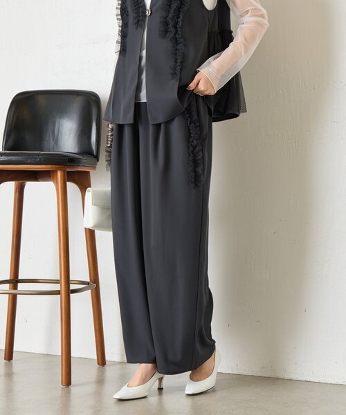 Jena espace merveilleux（ジェナ　エスパスメルヴェイユ）の「フリルチュールセットアップ（ワンピース・レディース・ネイビー/ダークグレー・FREE）」の11枚目の写真