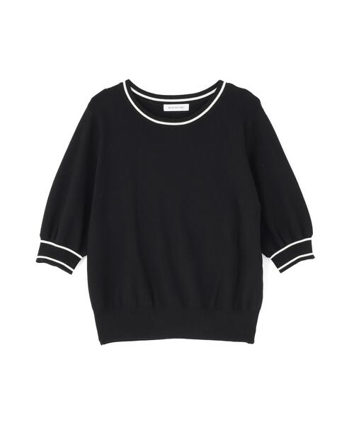 NATURAL BEAUTY BASIC(ナチュラルビューティーベーシック)の「◇総針ベーシック バイカラーラインニット(ニット/セーター・レディース・グレー系その他/ブラック系その他/イエロー系その他/ホワイト系その他・FREE)」の22枚目の写真