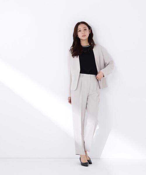 NATURAL BEAUTY BASIC(ナチュラルビューティーベーシック)の「◇総針ベーシック バイカラーラインニット(ニット/セーター・レディース・グレー系その他/ブラック系その他/イエロー系その他/ホワイト系その他・FREE)」の7枚目の写真