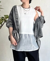 un dix cors | ヘンリーネック2WAYタンクトップ(キャミソール)