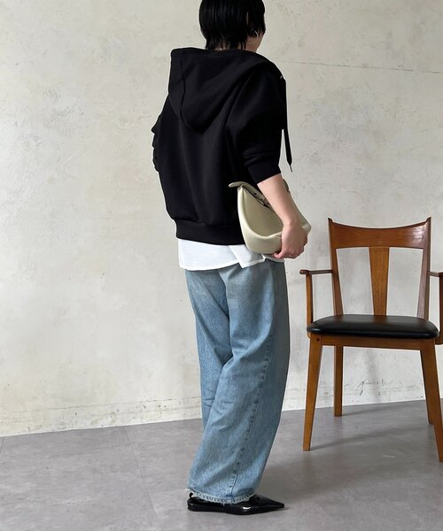 un dix cors（アンディコール）の「ヘンリーネック2WAYタンクトップ（キャミソール・レディース・アイボリー/ブラック/オフホワイト・FREE）」の17枚目の写真