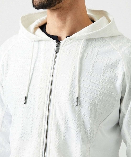 MICHEL KLEIN HOMME (ミッシェルクランオム)の「【セットアップ】ジャカードジップアップパーカー(パーカー・メンズ・ブラック/ホワイト・MEDIUM/LARGE/X-LARGE)」の19枚目の写真