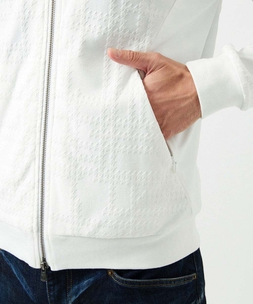 MICHEL KLEIN HOMME (ミッシェルクランオム)の「【セットアップ】ジャカードジップアップパーカー(パーカー・メンズ・ブラック/ホワイト・MEDIUM/LARGE/X-LARGE)」の17枚目の写真