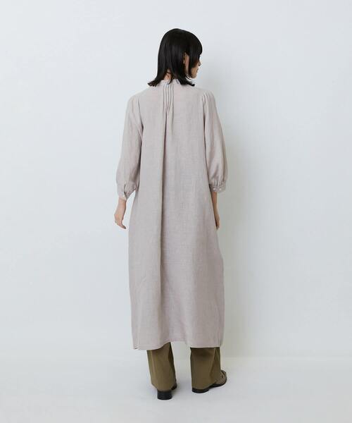 LOISIR(ロワズィール)の「グランジリネンタックディテールワンピース(ワンピース・レディース・カーキ/ピンク・FREE)」の5枚目の写真