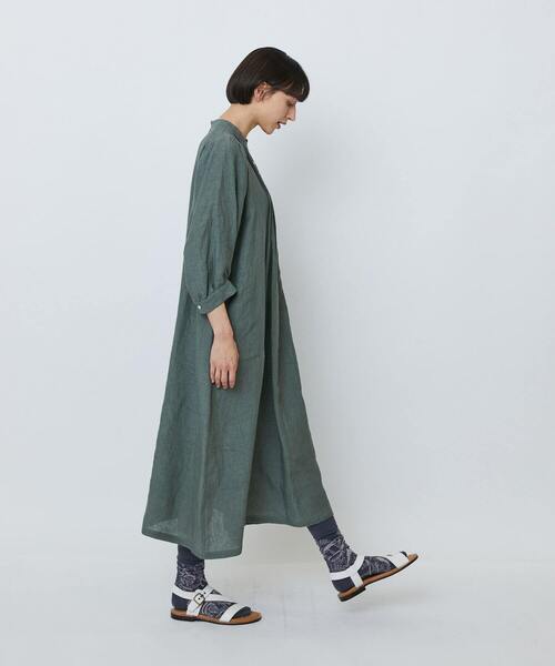 LOISIR(ロワズィール)の「グランジリネンタックディテールワンピース(ワンピース・レディース・カーキ/ピンク・FREE)」の8枚目の写真