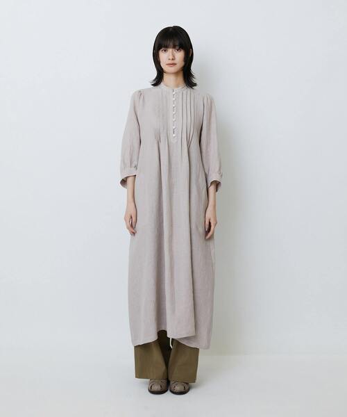 LOISIR(ロワズィール)の「グランジリネンタックディテールワンピース(ワンピース・レディース・カーキ/ピンク・FREE)」の10枚目の写真