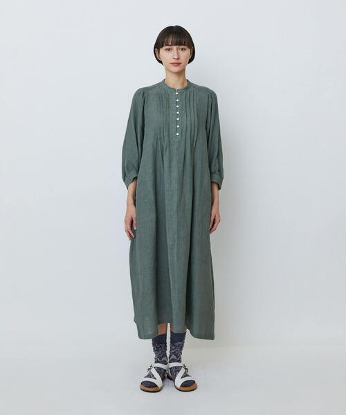 LOISIR(ロワズィール)の「グランジリネンタックディテールワンピース(ワンピース・レディース・カーキ/ピンク・FREE)」の13枚目の写真
