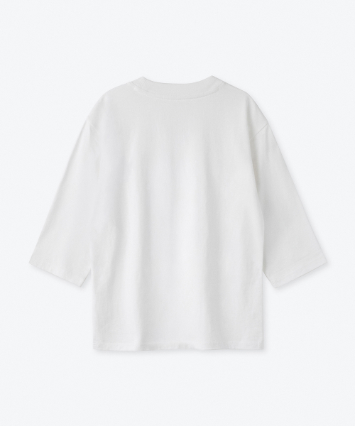 MUSINSA STANDARD KIDS（ムシンサスタンダードキッズ）の「リラックスドクルーネック7部Tシャツ[ホワイト]（Tシャツ/カットソー・レディース・その他・150/120/140/130/160/110/100）」の3枚目の写真