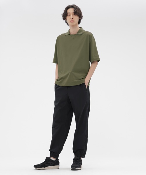 MARGARET HOWELL（マーガレットハウエル）の「HIGHDENCE MESH JERSEY（Tシャツ/カットソー・メンズ・カーキ/ネイビー・MEDIUM/LARGE）」の3枚目の写真
