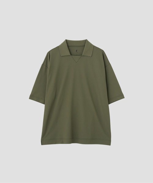 MARGARET HOWELL（マーガレットハウエル）の「HIGHDENCE MESH JERSEY（Tシャツ/カットソー・メンズ・カーキ/ネイビー・MEDIUM/LARGE）」の6枚目の写真