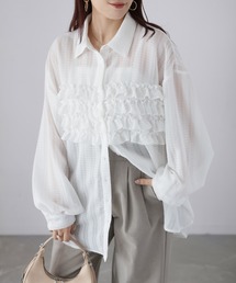 Riberry | フリルシアーシャツ/ブラウス(シャツ/ブラウス)