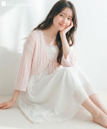 fran de lingerie（フランデランジェリー）の「ふわふわのモールニット 夏の冷房対策にも「パウダーもこ002」カーディガン（ルームウェア/パジャマ）」