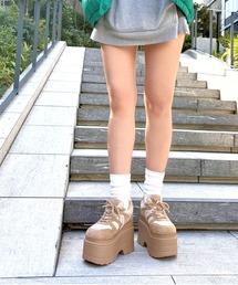 R&E（アールアンドイー）の「【2026SS新作】【R&E】ボリュームソールメッシュコンビスニーカー（スニーカー）」