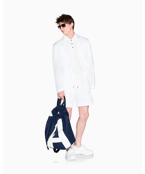 ARMANI EXCHANGE（アルマーニエクスチェンジ）の「【A|X アルマーニ エクスチェンジ】WE コットンミックスツイル ショーツ（その他パンツ・メンズ・ホワイト/ダークネイビー・MEDIUM/SMALL/X-SMALL/X-LARGE/LARGE）」の3枚目の写真