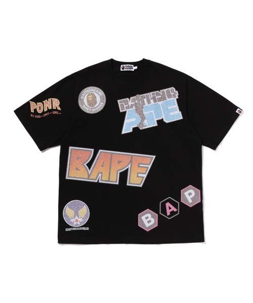 A BATHING APE(アベイシングエイプ)の「MULTI ARCHIVE MOTIF RELAXED FIT TEE(Tシャツ/カットソー・メンズ・ブラック/ホワイト・XX-LARGE/LARGE/MEDIUM/X-LARGE/SMALL)」の2枚目の写真