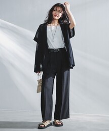 【セットアップ着用可】TENNEN TOUCH タックワイドパンツ