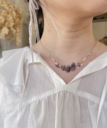 m.soeur（エムスール）の「ランタナとガラスビーズのネックレス（ネックレス）」