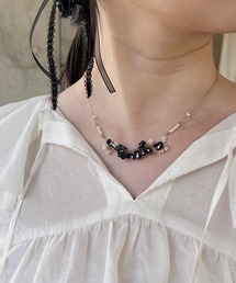 m.soeur（エムスール）の「ランタナとガラスビーズのネックレス（ネックレス）」