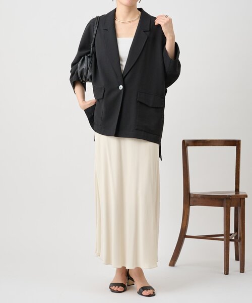 BEARDSLEY（ビアズリー）の「リラックスジャケット（テーラードジャケット・レディース・ブラック/ブラウン・FREE）」の8枚目の写真