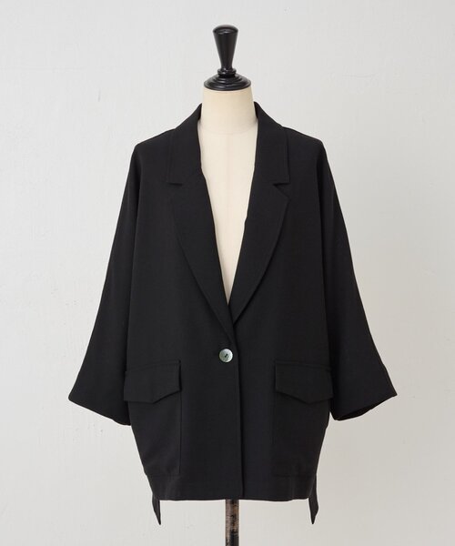 BEARDSLEY（ビアズリー）の「リラックスジャケット（テーラードジャケット・レディース・ブラック/ブラウン・FREE）」の12枚目の写真