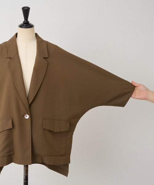 BEARDSLEY（ビアズリー）の「リラックスジャケット（テーラードジャケット・レディース・ブラック/ブラウン・FREE）」の16枚目の写真