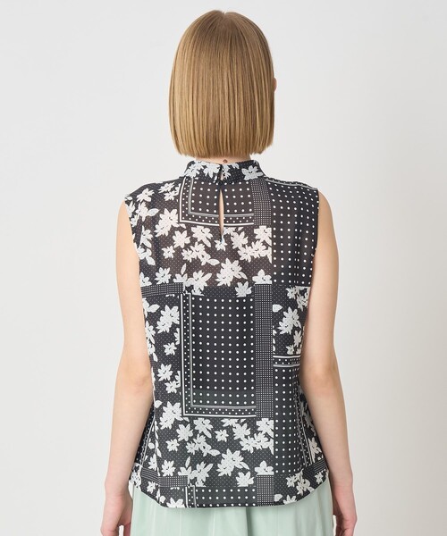 ANAYI（アナイ）の「【セットアップ対応商品】ドットパッチワークプリントボウタイ ブラウス（シャツ/ブラウス・レディース・ベージュ/ブラック・38/36）」の5枚目の写真