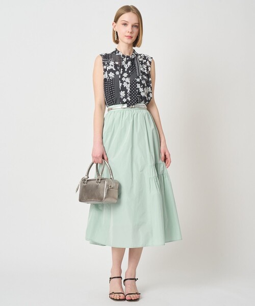 ANAYI（アナイ）の「【セットアップ対応商品】ドットパッチワークプリントボウタイ ブラウス（シャツ/ブラウス・レディース・ベージュ/ブラック・38/36）」の7枚目の写真