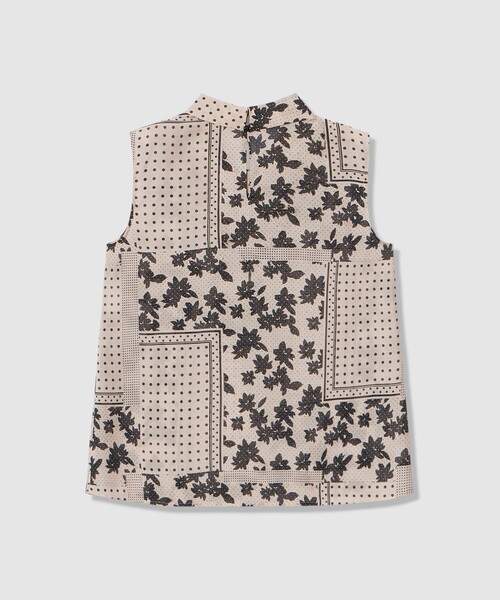 ANAYI（アナイ）の「【セットアップ対応商品】ドットパッチワークプリントボウタイ ブラウス（シャツ/ブラウス・レディース・ベージュ/ブラック・38/36）」の8枚目の写真