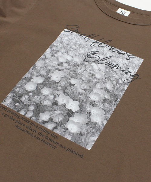 RNA-N(アールエヌエーエヌ)の「M2648 small flower フォトT(Tシャツ/カットソー・レディース・オフホワイト/ブラウン/ベージュ・FREE)」の19枚目の写真