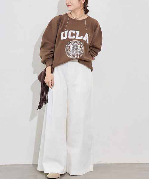 JOURNAL STANDARD(ジャーナルスタンダード)の「《追加2》JS カレッジ クロップドスウェット(スウェット・レディース・ブラウン・FREE)」の21枚目の写真