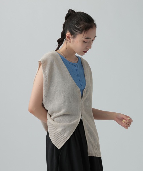 LEPSIM（レプシィム）の「ペーパーWZIPベスト　656674（ベスト・レディース・ブラウン/チャコールグレー・TALL/FREE）」の11枚目の写真