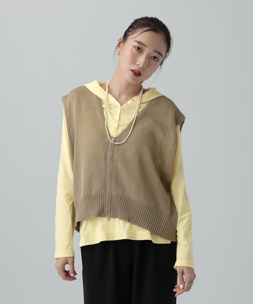 LEPSIM（レプシィム）の「ペーパーWZIPベスト　656674（ベスト・レディース・ブラウン/チャコールグレー・TALL/FREE）」の15枚目の写真