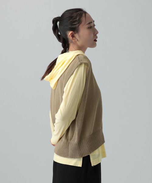 LEPSIM（レプシィム）の「ペーパーWZIPベスト　656674（ベスト・レディース・ブラウン/チャコールグレー・TALL/FREE）」の16枚目の写真