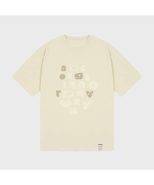 GRAVER（グレーバー）の「[ユニセックス]ABC半袖Tシャツ_3カラー（Tシャツ/カットソー・レディース・ホワイト/ブラック/サンドベージュ・SMALL/MEDIUM/LARGE/X-LARGE）」の3枚目の写真