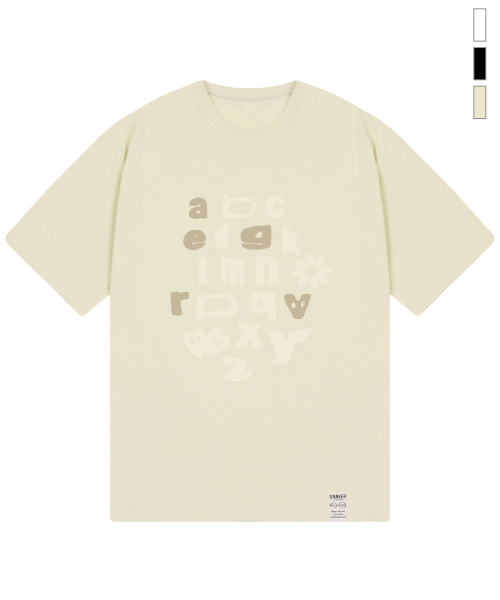 GRAVER（グレーバー）の「[ユニセックス]ABC半袖Tシャツ_3カラー（Tシャツ/カットソー・レディース・ホワイト/ブラック/サンドベージュ・SMALL/MEDIUM/LARGE/X-LARGE）」の5枚目の写真