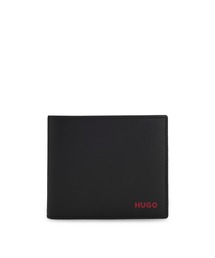 HUGO（ヒューゴ）の「レザー フォールディングウォレット レッドロゴ（財布）」