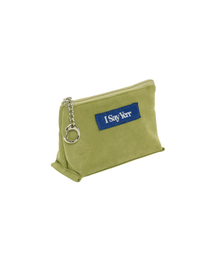 ISAYYERR（アイセイイェール）の「Paper Boat Pouch (matcha_suede)（ポーチ）」