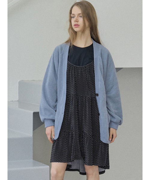AVANT-G(アバン)の「Dolman Overfit Long Cardigan - BLUE(カーディガン/ボレロ・レディース・スカイブルー/ブラック/モカ・FREE)」の4枚目の写真