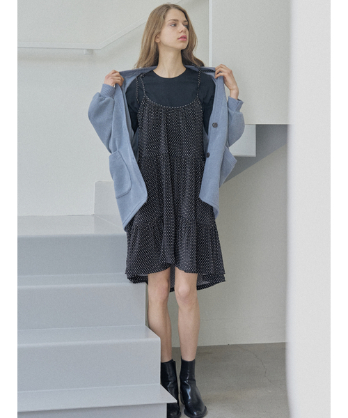 AVANT-G(アバン)の「Dolman Overfit Long Cardigan - BLUE(カーディガン/ボレロ・レディース・スカイブルー/ブラック/モカ・FREE)」の6枚目の写真