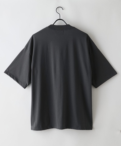 OUTDOOR EXCHANGE(アウトドアエクスチェンジ)の「【OUTDOOR EXCHANGE/アウトドアエクスチェンジ】×【ZERO STAIN/ゼロステイン】コラボ モックネック ポケット付 Tシャツ(Tシャツ/カットソー・メンズ・オフホワイト/スミクロ・LARGE/MEDIUM)」の9枚目の写真
