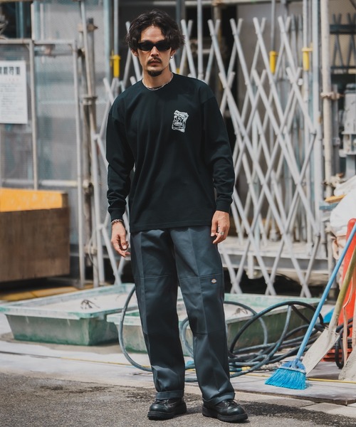 En serio TOKYO(エンソリオトーキョー)の「【SIDEWAYSTANCE】シガレット長袖Tシャツ 70576(Tシャツ/カットソー・メンズ・ホワイト/ブラック/カーキ・SMALL/MEDIUM/LARGE/X-LARGE)」の11枚目の写真