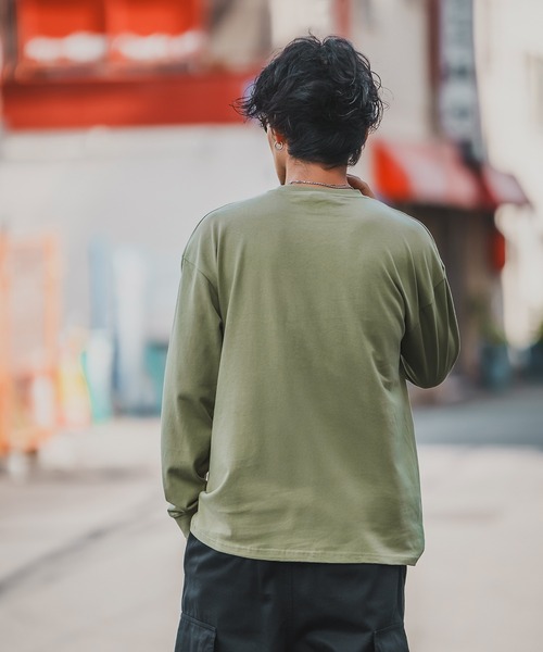 En serio TOKYO(エンソリオトーキョー)の「【SIDEWAYSTANCE】シガレット長袖Tシャツ 70576(Tシャツ/カットソー・メンズ・ホワイト/ブラック/カーキ・SMALL/MEDIUM/LARGE/X-LARGE)」の15枚目の写真